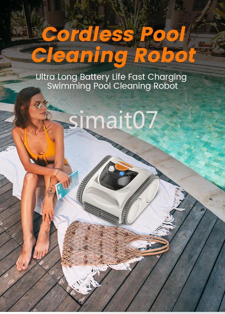 

Автоматический робот-очиститель для бассейна большого размера с дистанционным управлением, возможностью скалолазания на стене и пола