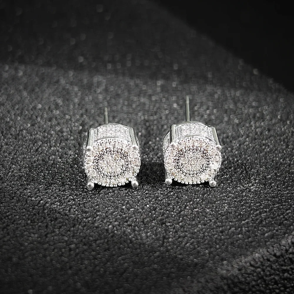 Moonso Trendy Gold Silver Color Halo Engagement Stud Earrings for Women Party Gift Jewelry Wholesale E6097 image 5