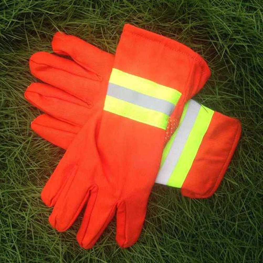 

Heat Resistant Gloves Durable Outdoor Mitts Working Accessories Practical Reflective Gloves Fireproof Insulating Protective