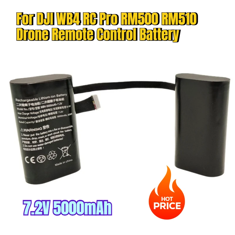 

7.2V 5000mAh for DJI WB4 RC Pro RM500 RM510 Drone Remote Control Battery