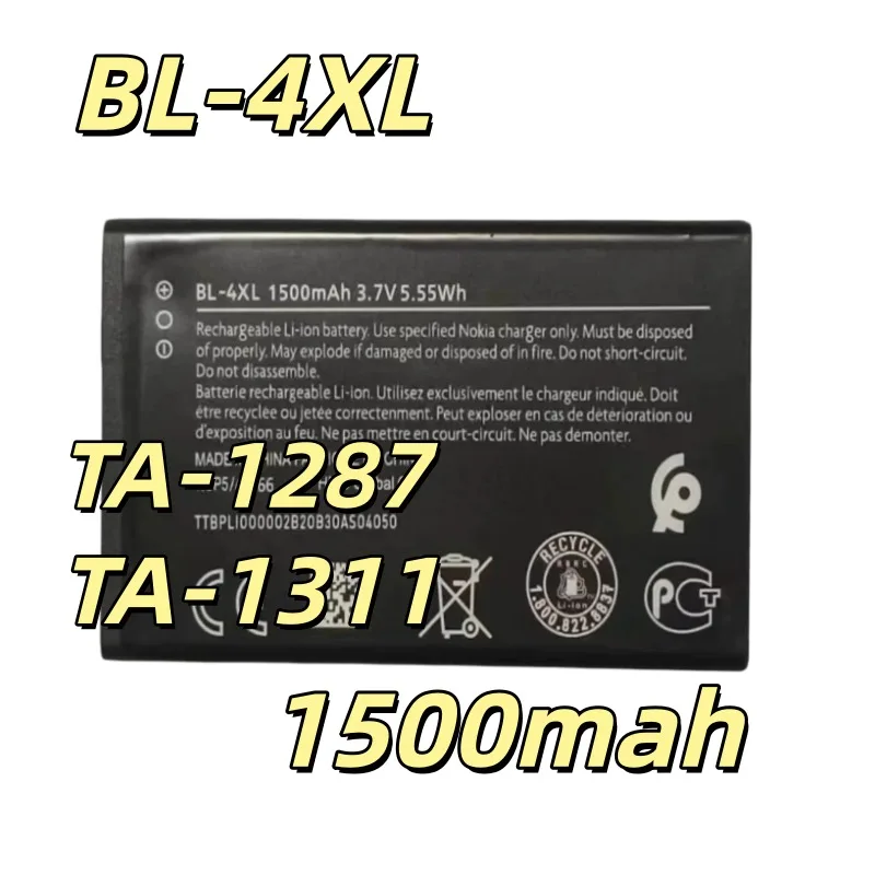 Replacement battery BL-4XL Suitable for 8000 new 6300 TA-1311 TA-1287 mobile phone board 1500mah