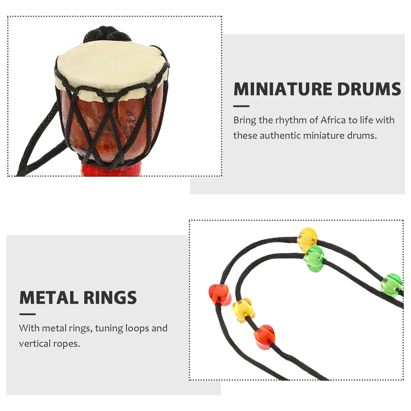 

African Wood Wood Drums Mini Gift Mini Desktop Gift Percussion Instrument African Hand Drum Home Decor Necklace