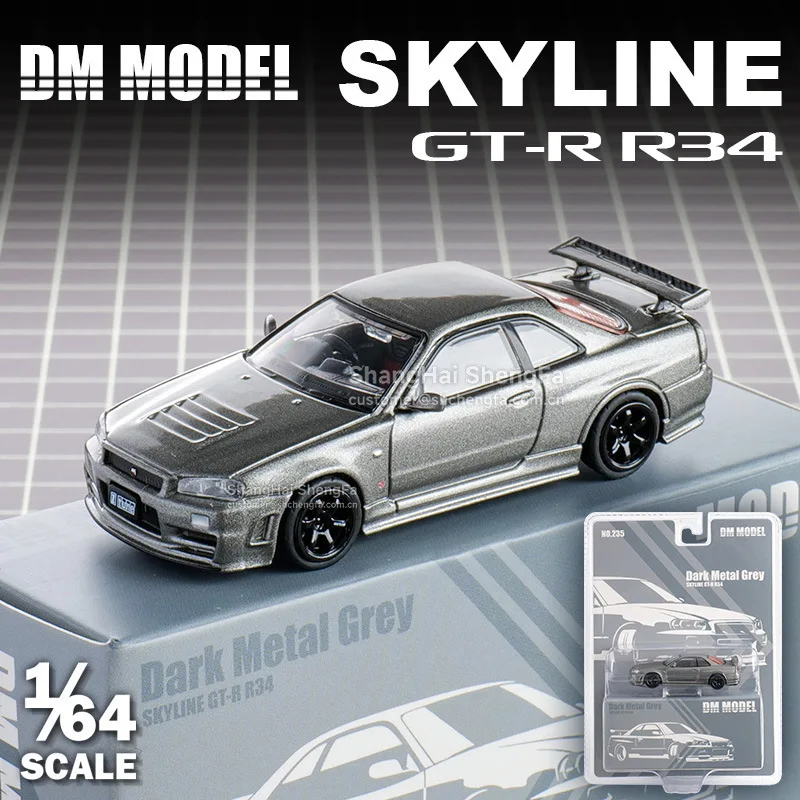 1:64 DCT DMMODEL Nissan Skyline GT-R R34 - gelegeerd gegoten model, JDM icoon verzamelbare auto cadeau