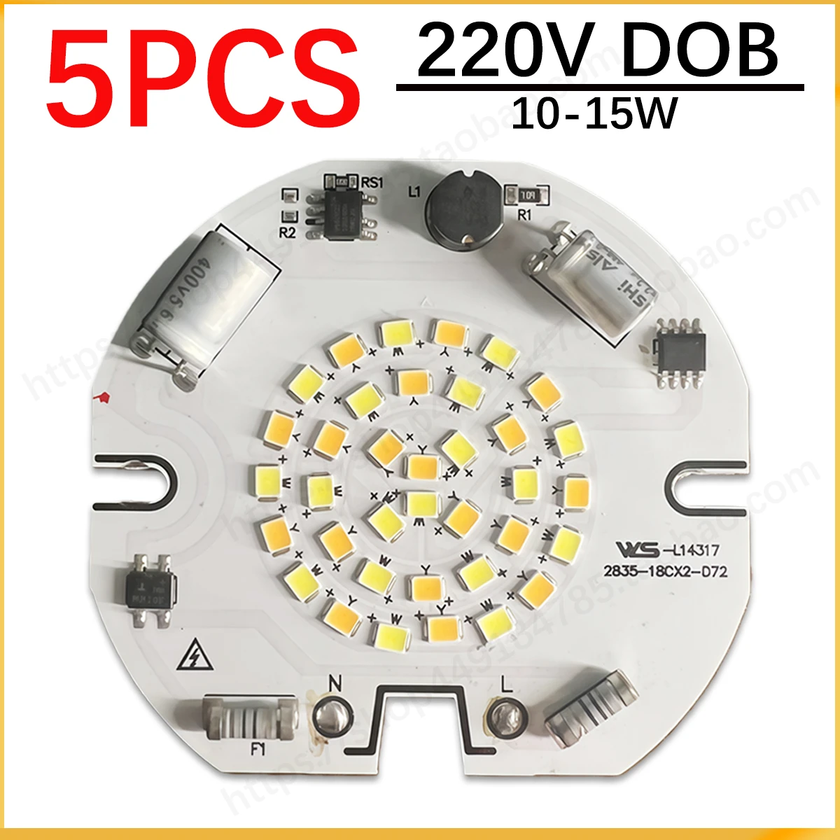 AC220V LED 10W 15W Round Warm White Neutral Light Chip For DIY Lamp Bulb Spotlight Downlight Light Source Lighting