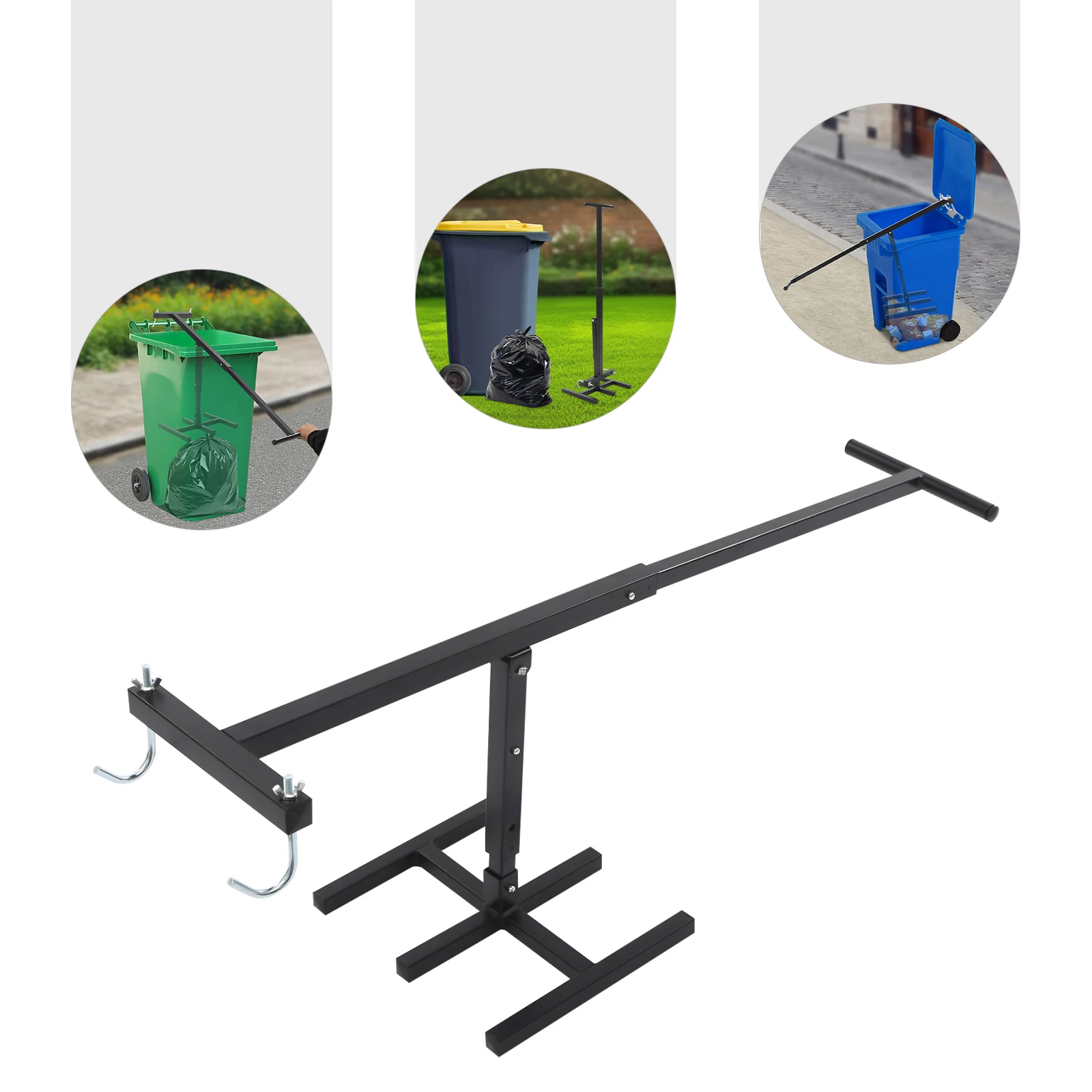 

Manual Trash Compactor, Waste Recycling Hand Tool for Outdoor, Touchless Trash Bin Compactor , Iron Compacting Trash Can