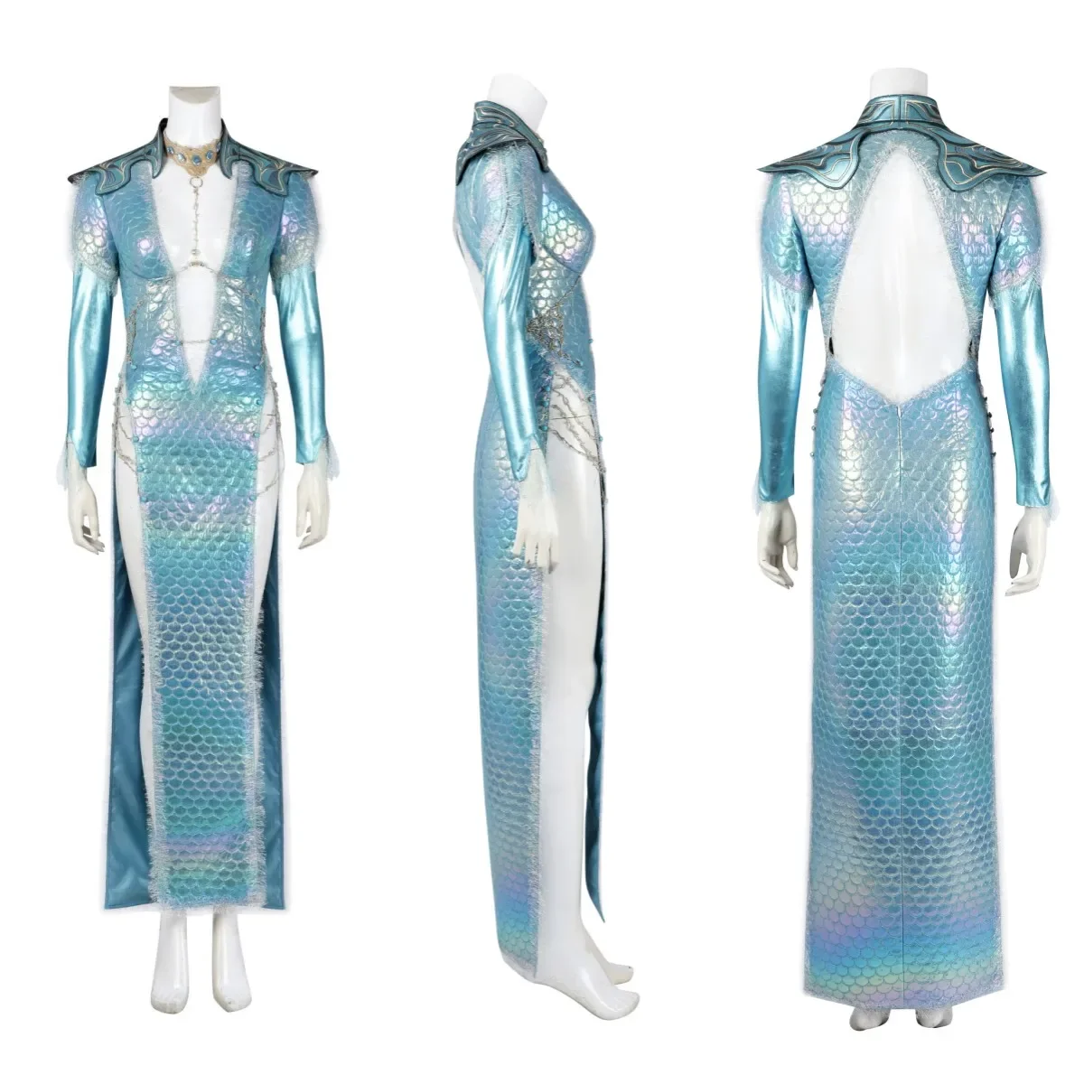 Sexy Wavemother's Robe Outfit Disguise Baldur Shadowheart Cosplay Costume Beautiful Blue Long Dress Wavemother Suit Custom Size