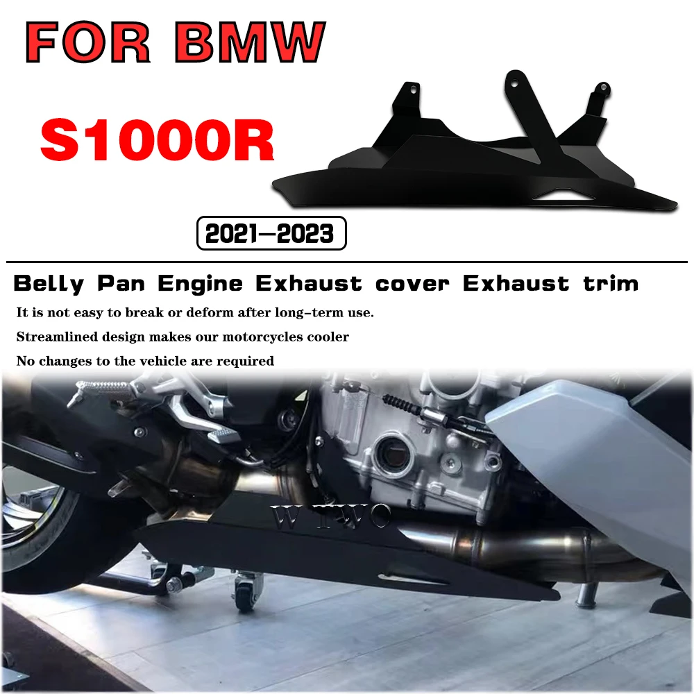 

For BMW S1000R 2021 2022 2023 Motorcycle Accessories Belly Pan Engine Exhaust Cover Thermal Insulation Trim Protection Kit