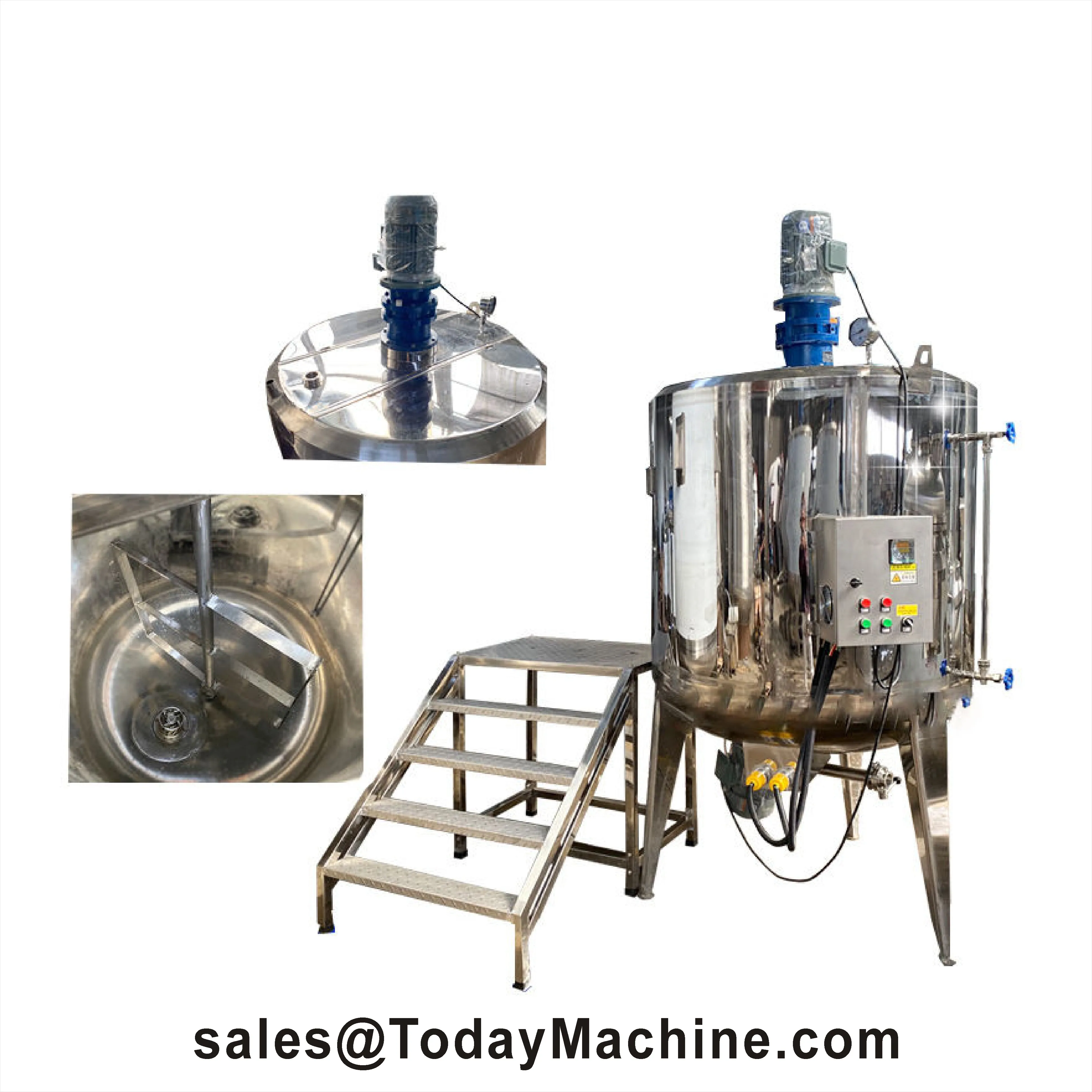 Standard Liquid Detergent Making Machine Cosmetic Lotion Shampoo Liquid Soap Making Machine Blending Tank Mixing