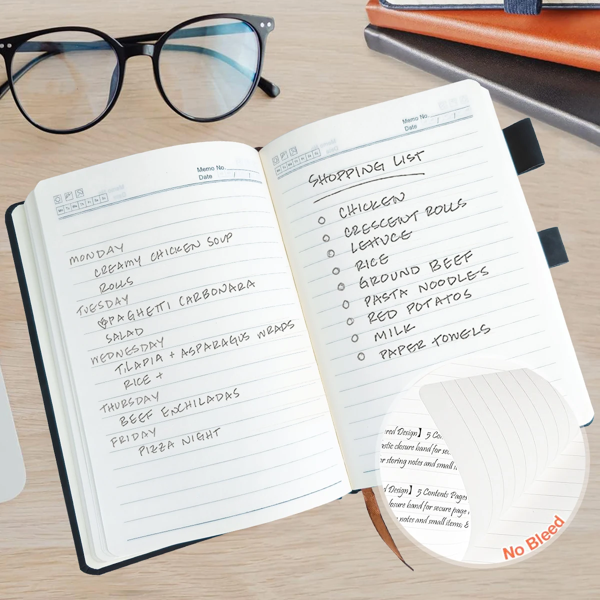 قطعة واحدة من دفتر ملاحظات جلدي عتيق مقاس A5 مع غطاء ناعم وإشارة مرجعية مثالية لاجتماعات العمل وحياة الجامعة #4