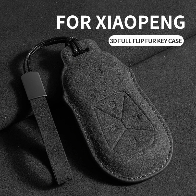 Suede Car Key Case Cover For Xpeng Xiaopeng P5 P7 G9 G3i Car Key Protective Shell Accessories