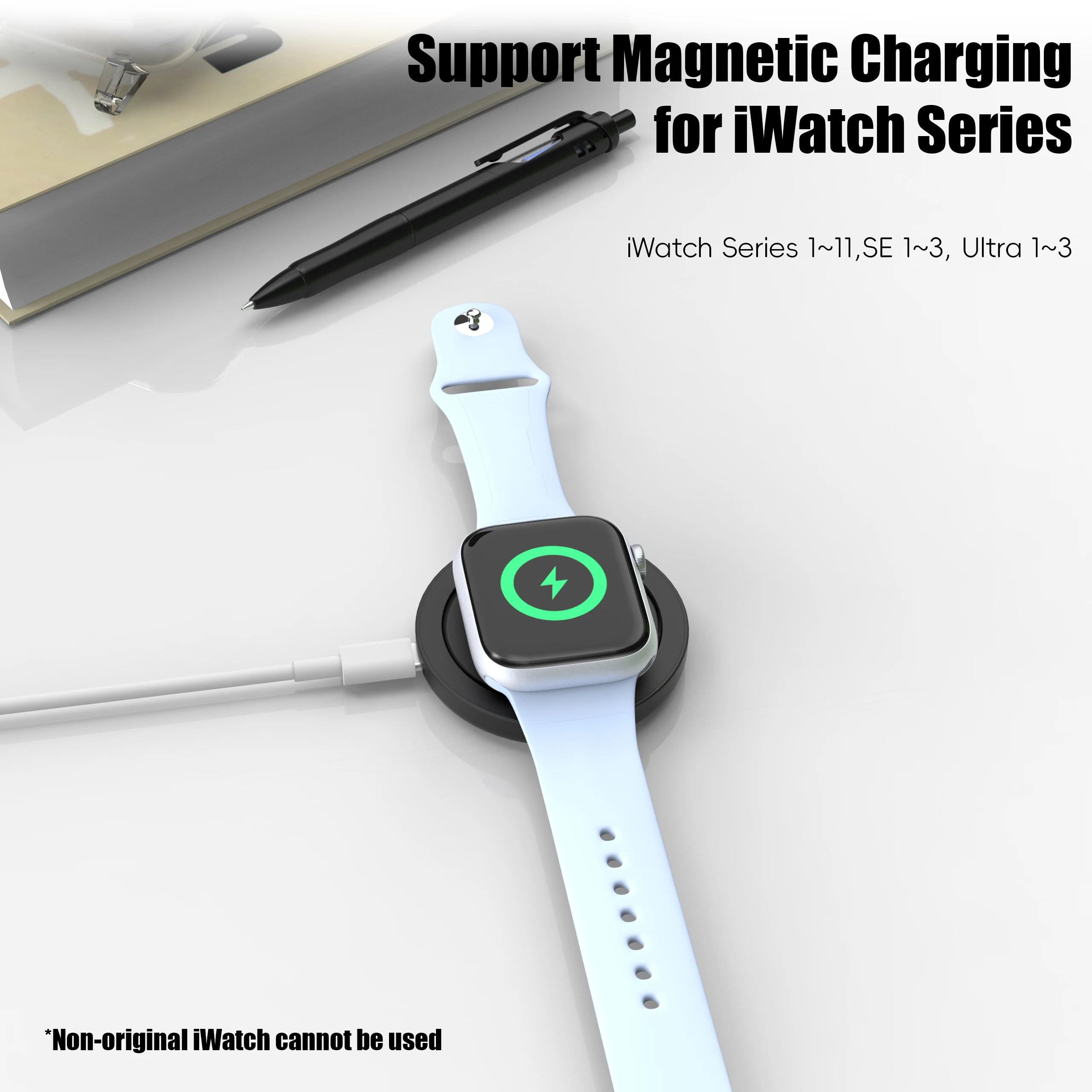 6-in-1 Magnetic Wireless Charger,for iPhone iWatch AirPods Galaxy Watch HUAWEI Watch Pixel Watch 1st 15W Fast Charger with Stand