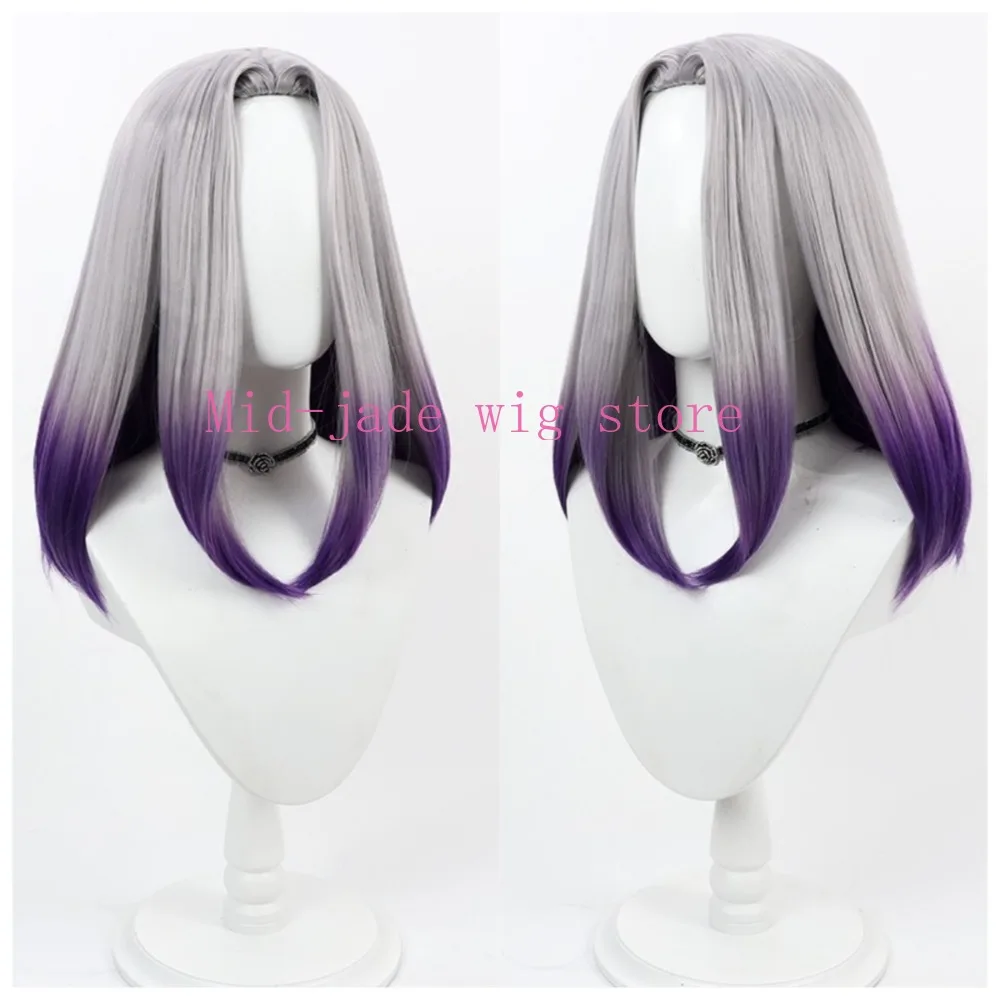 Abel Walker Cosplay Wig Multicolor Gradient Hair Fluffy Top Layer Design Fantasy Wig for Magic Convention Winter Event