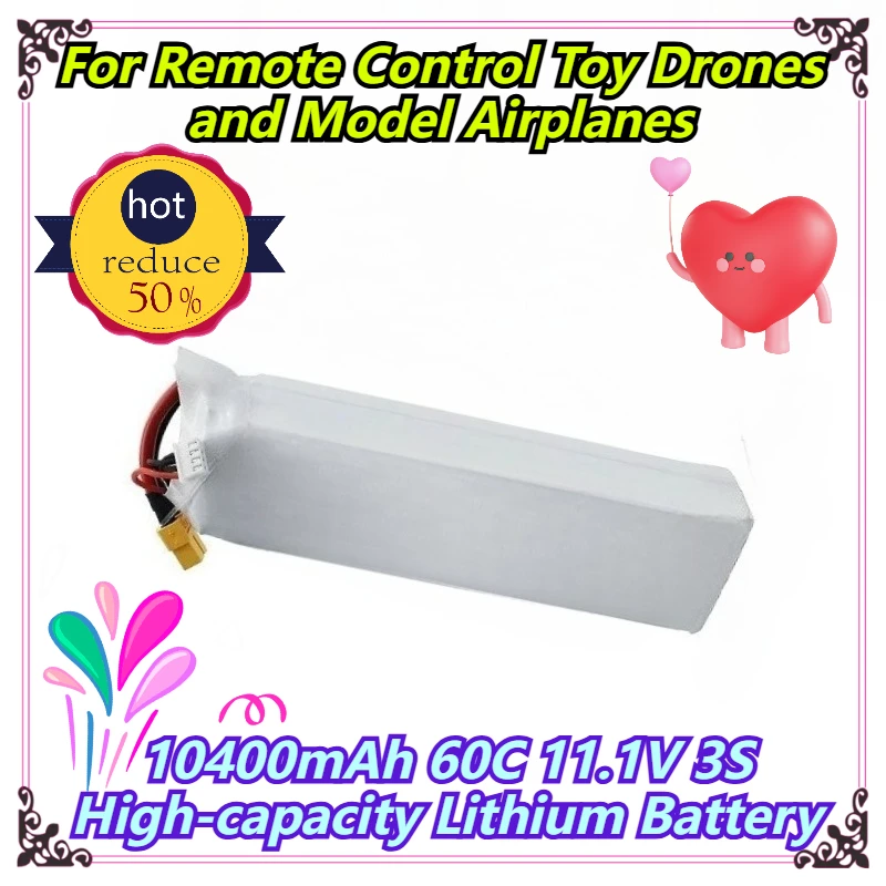 

10400mAh 60C 11.1V 3S High-capacity Lithium Battery For Remote Control Toy Drones and Model Airplanes