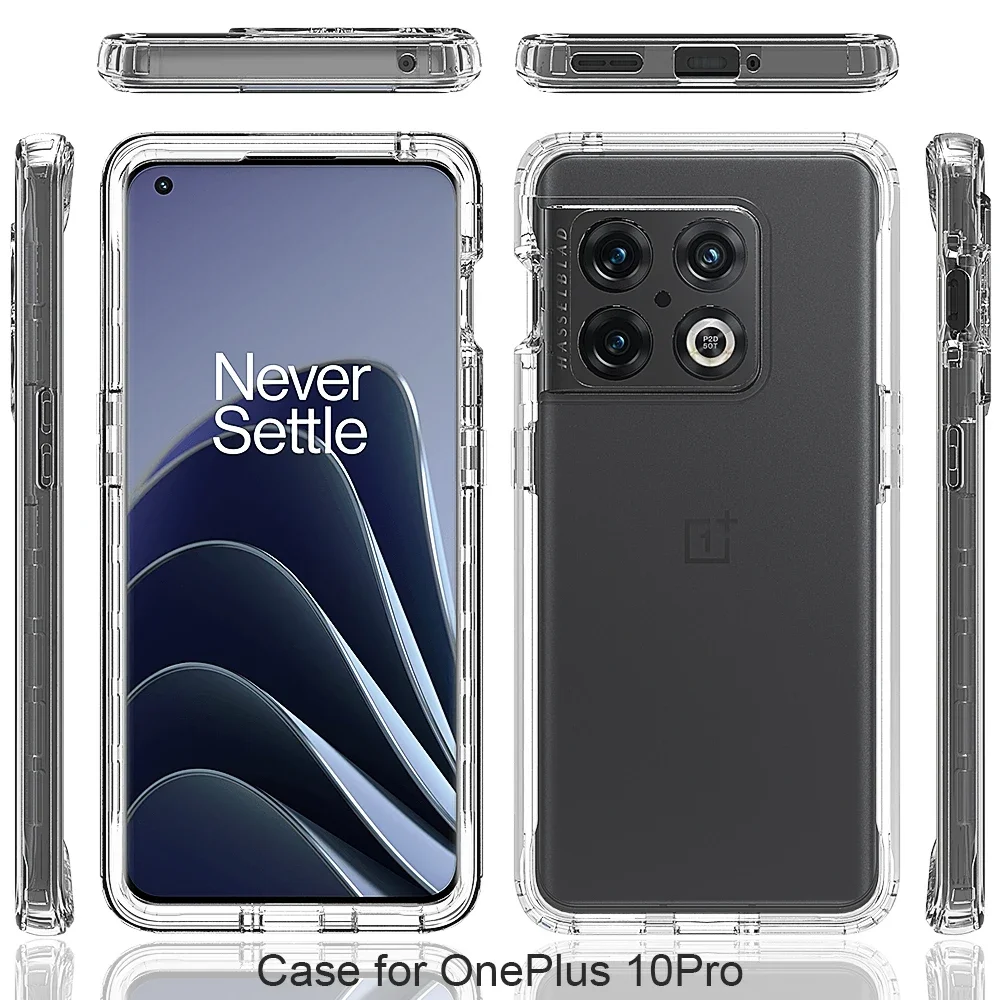 Hybrid Armor Shockproof Phone Case For OnePlus 10T 5G Nord N20 SE N300 Hard Plastic Frame Transparent Soft TPU Back Cover