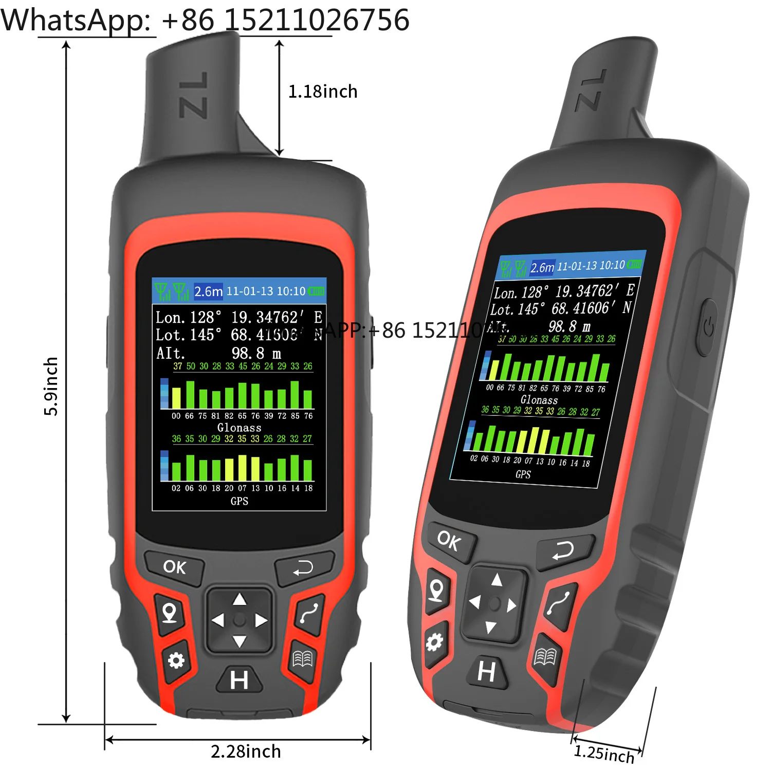 ZL166 Portable High-Precision GPS Land Surveyor for Measuring Area in Acres and Meters for Harvesters and Land