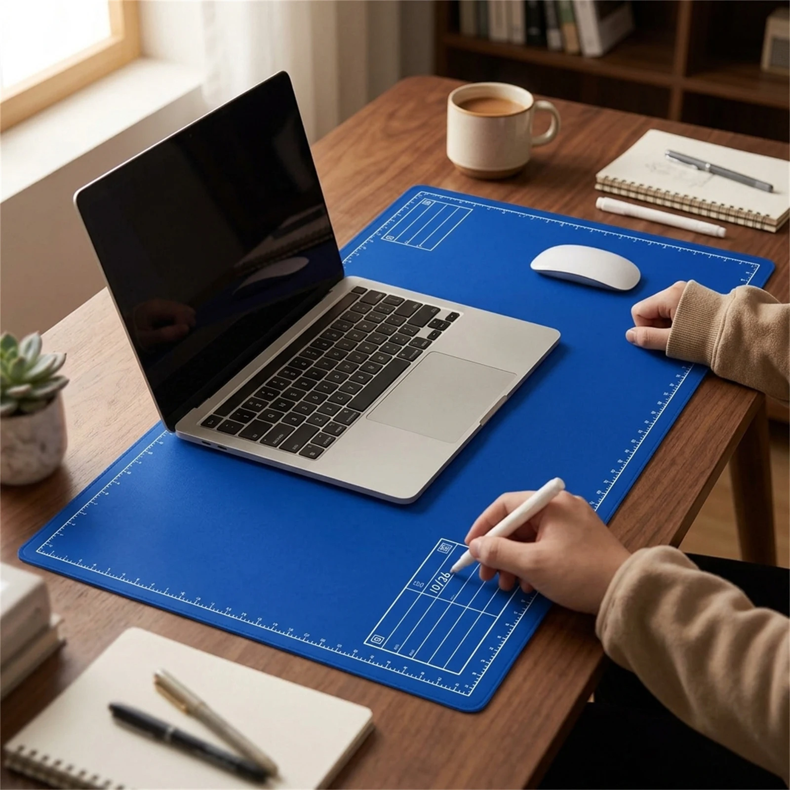 Premium Desk Pad Extended Waterproof for Office Work Gaming Mat Dual-Sided Non-Slip Rubber Base with 4 Pens Durable Large