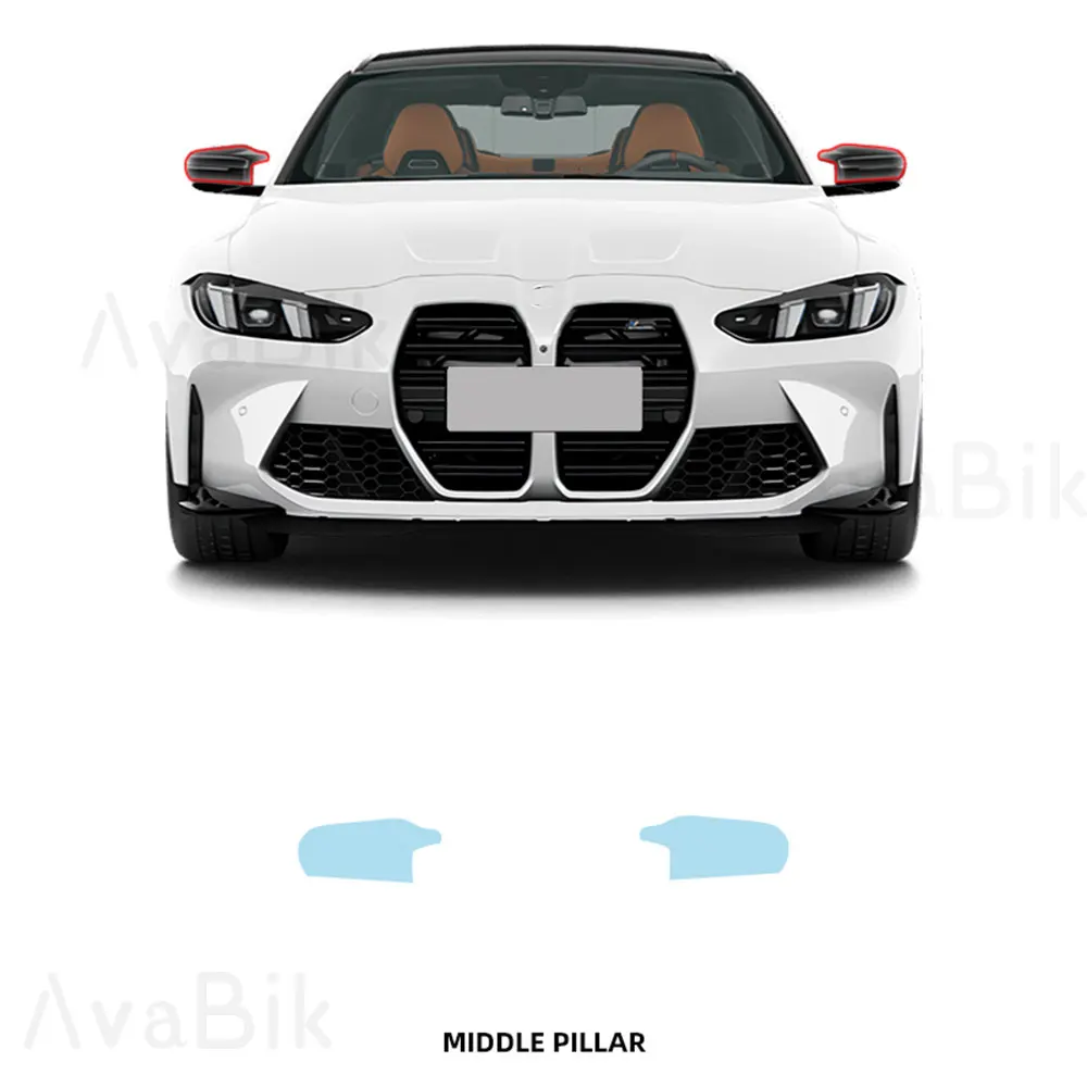 

Для BMW M4 автомобильная защитная пленка для нижней юбки ТПУ 7,5MIL прозрачная PPF режущая предварительно вырезанная защитная пленка для центральной стойки автомобиля