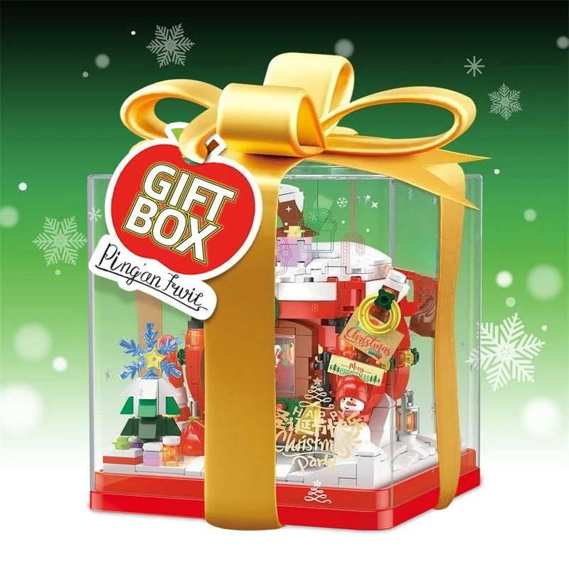 Produtos de natal papai noel boneca tijolos boneco de neve blocos de construção brinquedo castelo de madeira casa gengibre pão presentes de natal presente de ano novo