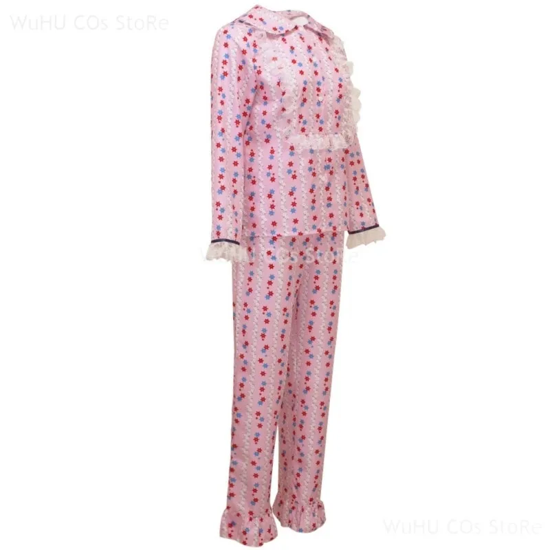 

The Cos Exorcist Cosplay Costume Floral Pajamas Women Halloween Horror Girls Costumes Regan Pink Dress6;d'3,h'7.b;