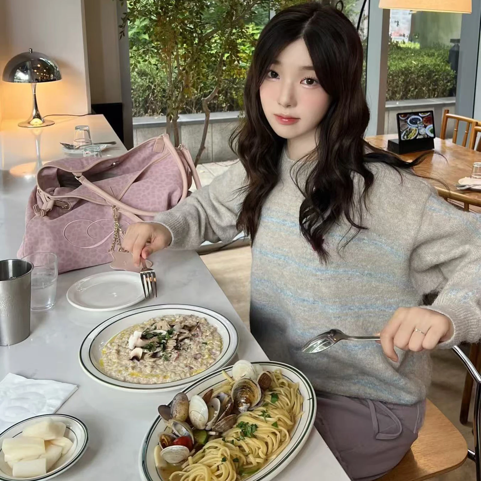 

Women's Shoulder Bag Y2k Fashion Sweet Polka Dot Handbag Women Girls Leopard Print One Shoulder Armpit Large Capacity Tote Bag