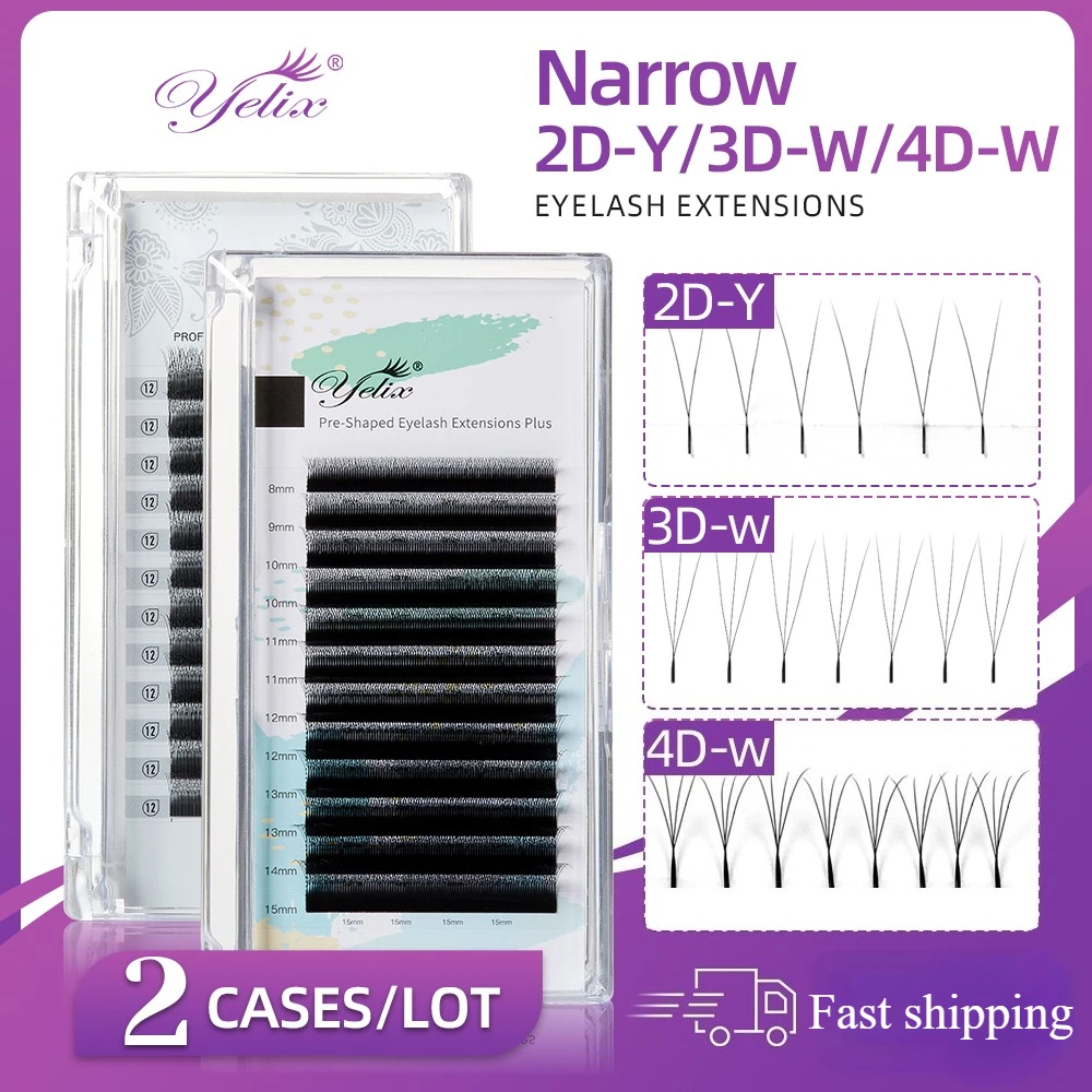 

Наращивание ресниц Yelix 2D Y-образной формы, узкие 3D, 4D, 5D пучки, натуральные, мягкие, густые ресницы W-образной формы