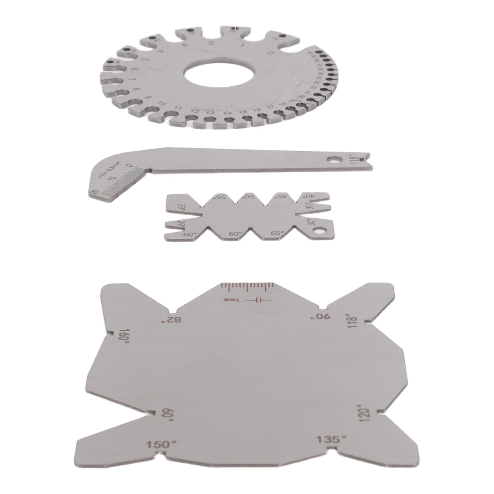 Stainless Steel Drill Bit Angle Gauge Measuring Tool For Precise Multi-Angle Measurement 0-20mm In Workshop