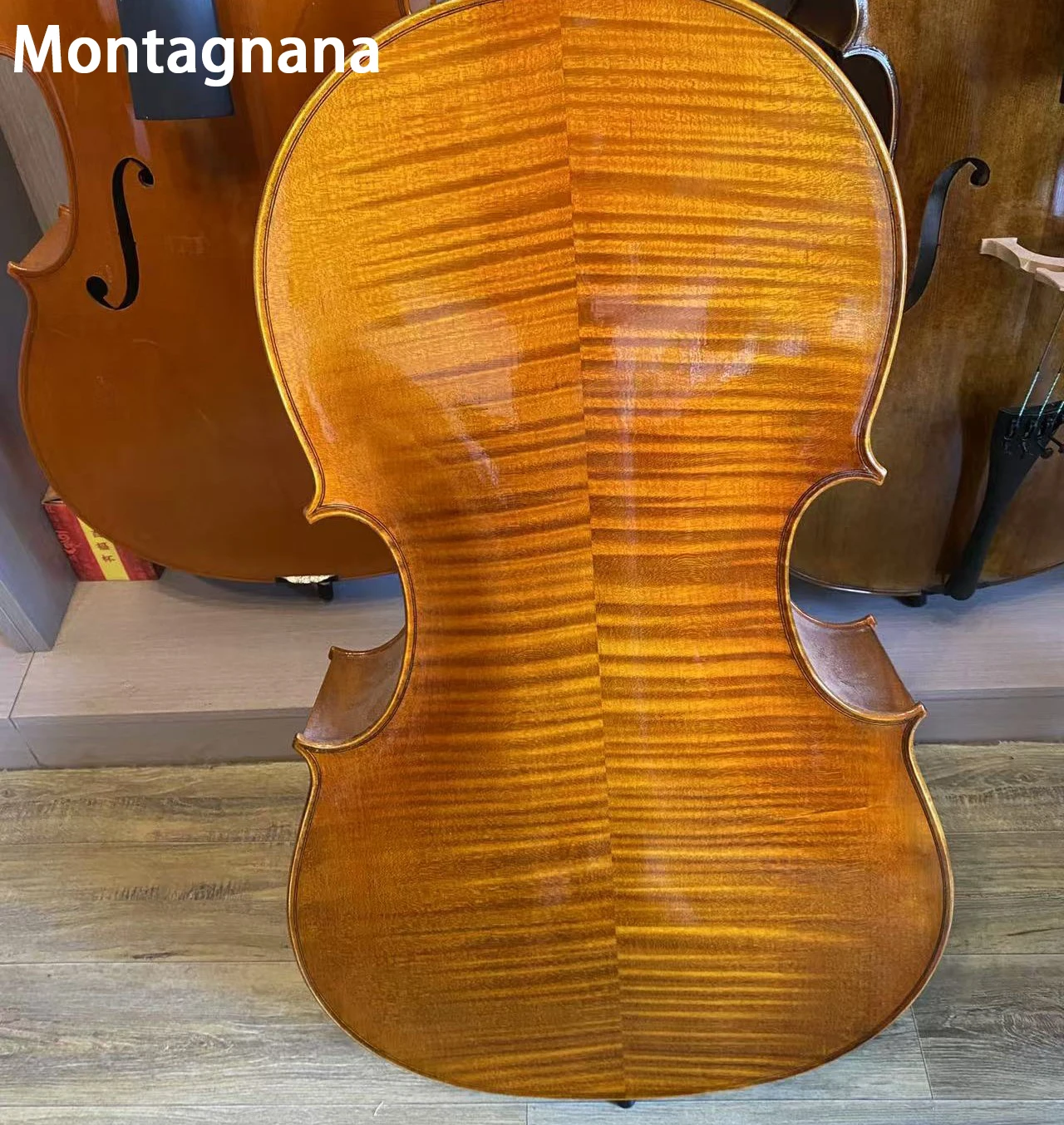 Full body European wood! Montagnana professional grade cello 4/4 size fully handmade Italian retro oily varnish, with bag bow