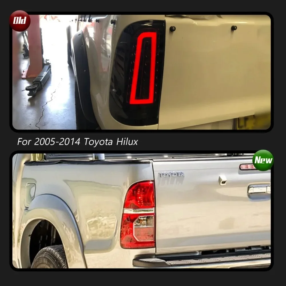 TYPY Car Taillights For Toyota Hilux 2005-2014 LED Car Lamps Daytime Running Lights Dynamic Turn Signals Car Accessories