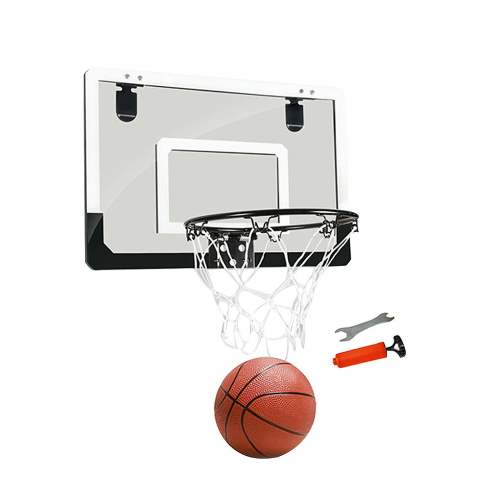 1pc ぶら下げバスケットボールボードミニホーム簡単に組み立てる透明 PVC ドアクリエイティブ撮影セット屋内おもちゃボール