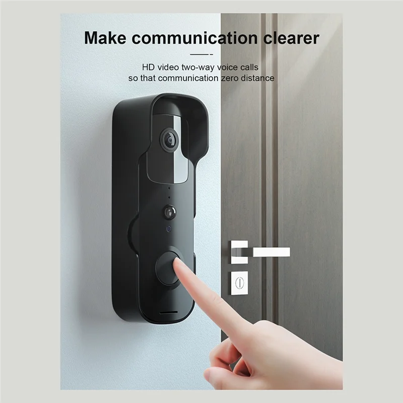 BNVN-Tuya Smart Video Campanello Impermeabile Visione Notturna Spioncino 1080P FHD Telecamera Citofono Visivo WIFI Campanello per Porte