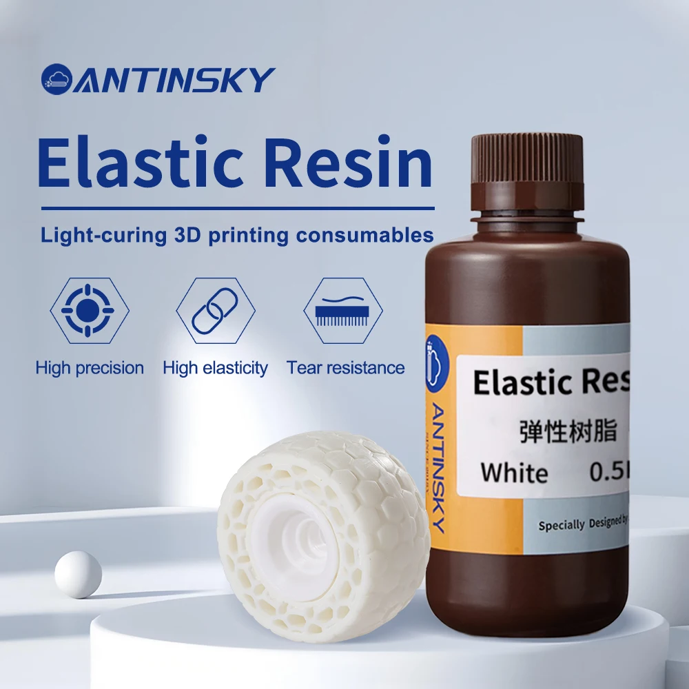 ANTINSKY Elastic Resin 0.5kg Flexible Resin For Rubber-Like Gaskets & Functional Models SLA LCD