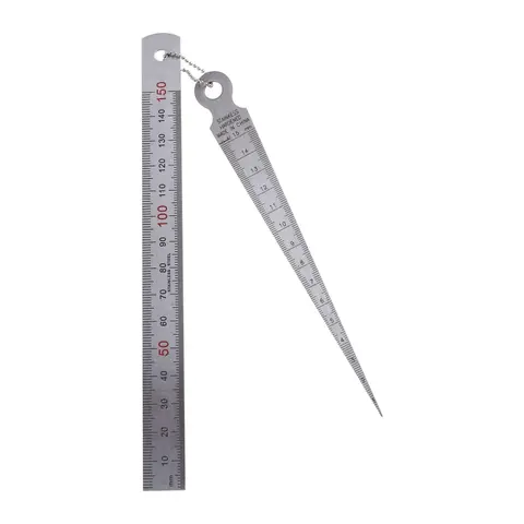 스테인레스 스틸 용접 테이퍼 금속 용접 테이퍼 필러 게이지 눈금자 구멍 검사 도구 1-15mm 1-15cm 2 Pcs 드롭 배송