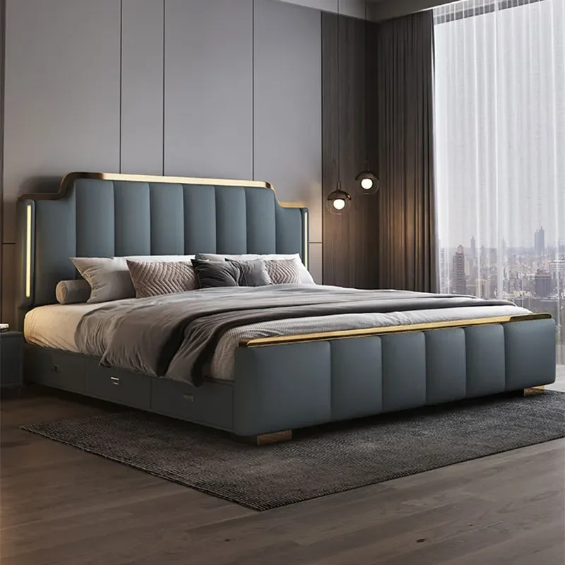 

Master High End Double Bed Nordic Pretty Unique Living Room Frame Double Bed Full Size European Letto Matrimoniale Furniture