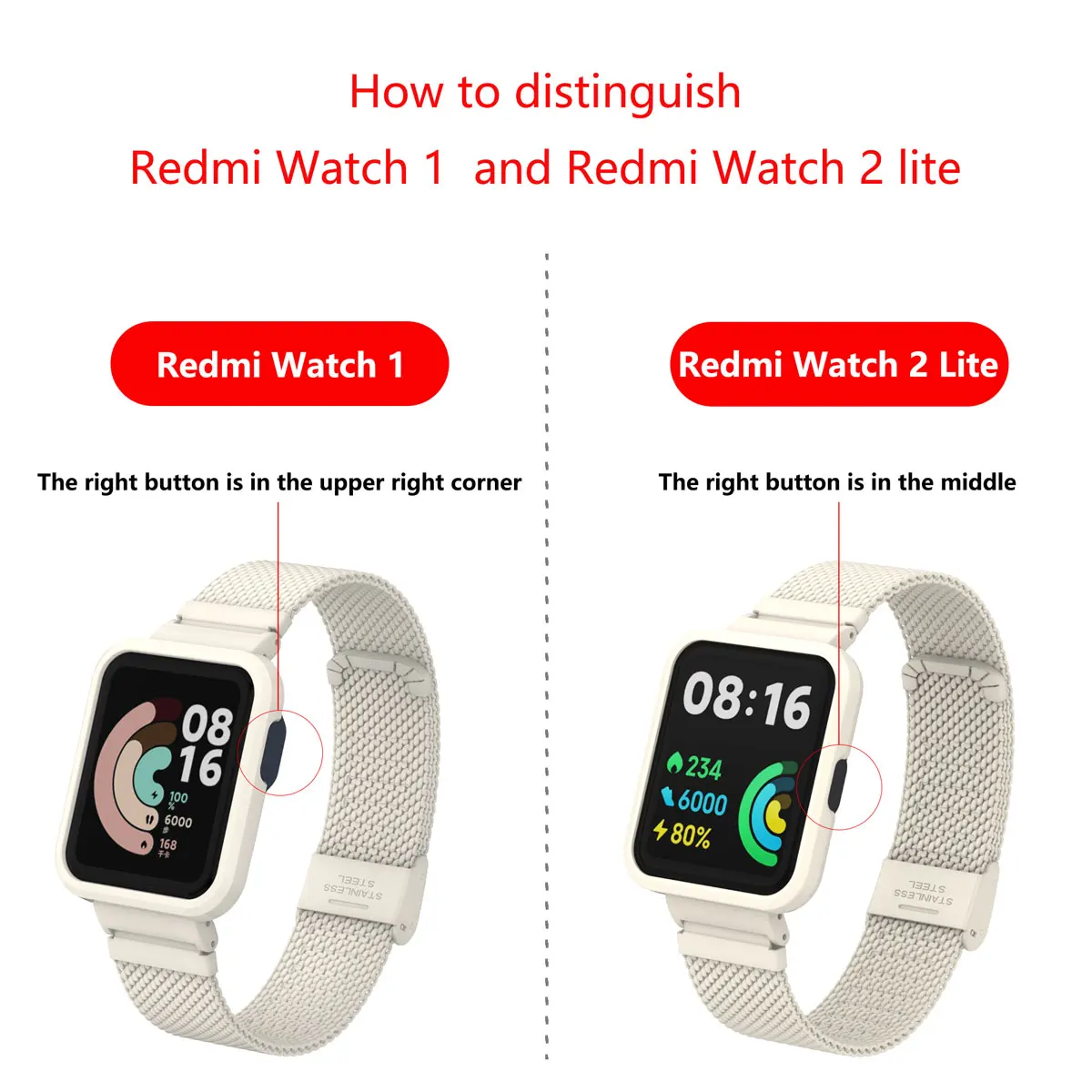 Leather Strap For Red Xiaomi Mi Watch 1/2 Lite Poco Watch Bracelet For Redmi Watch1/2 Lite Wristband Belt Smartwatch Accessories