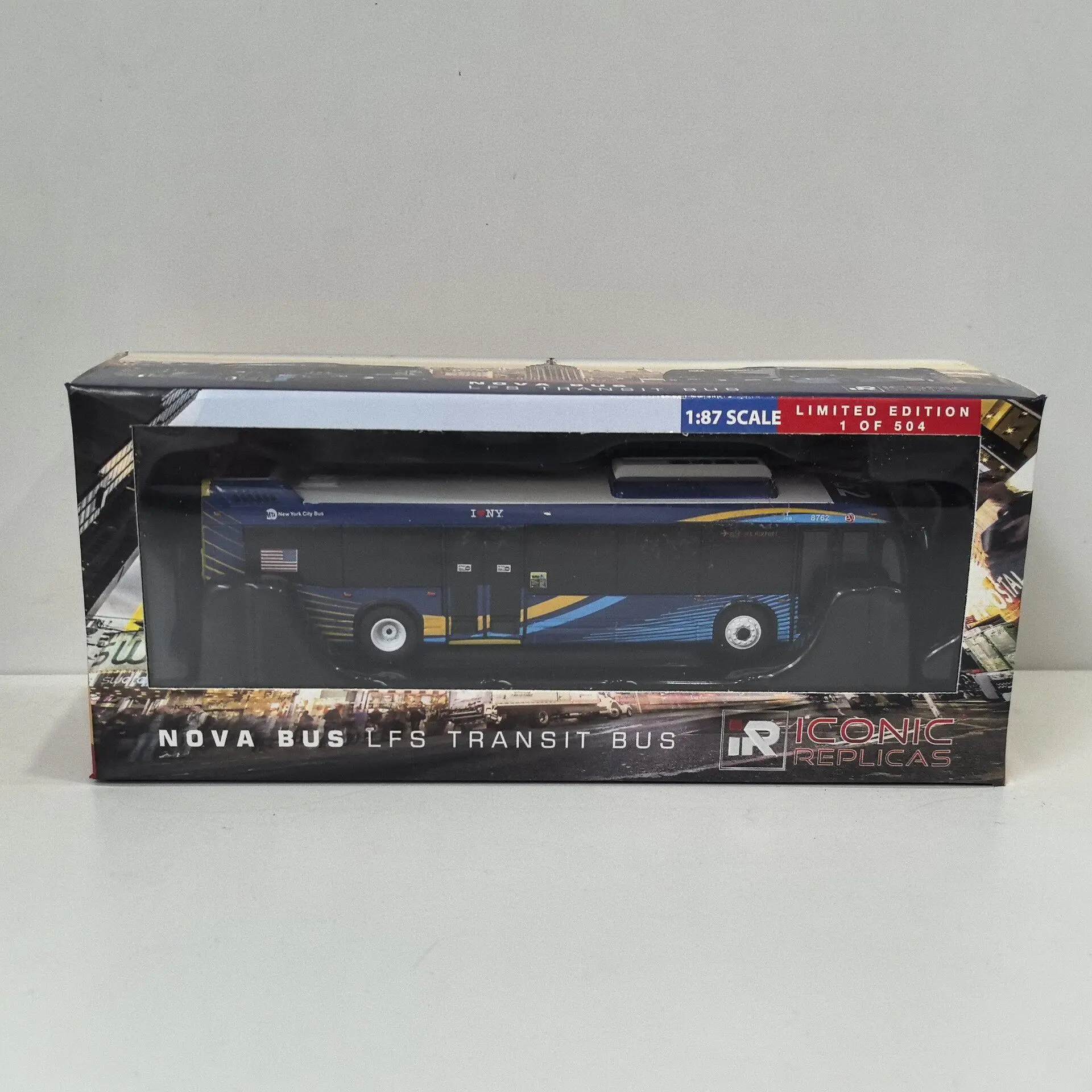 

Diecast IR 1/87 Scale HO NOVA BUS LFS TRANSIT MTA NEW YORK 20 Alloy Car Model