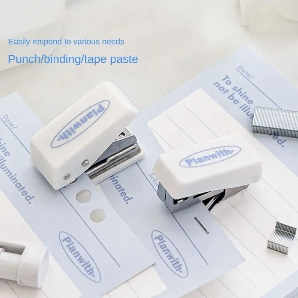 

Multifunction Portable Mini Punch Stapler Kit DIY Crafts INS Scrapbook Tools Set Handcraft Punch Machine Kit Student