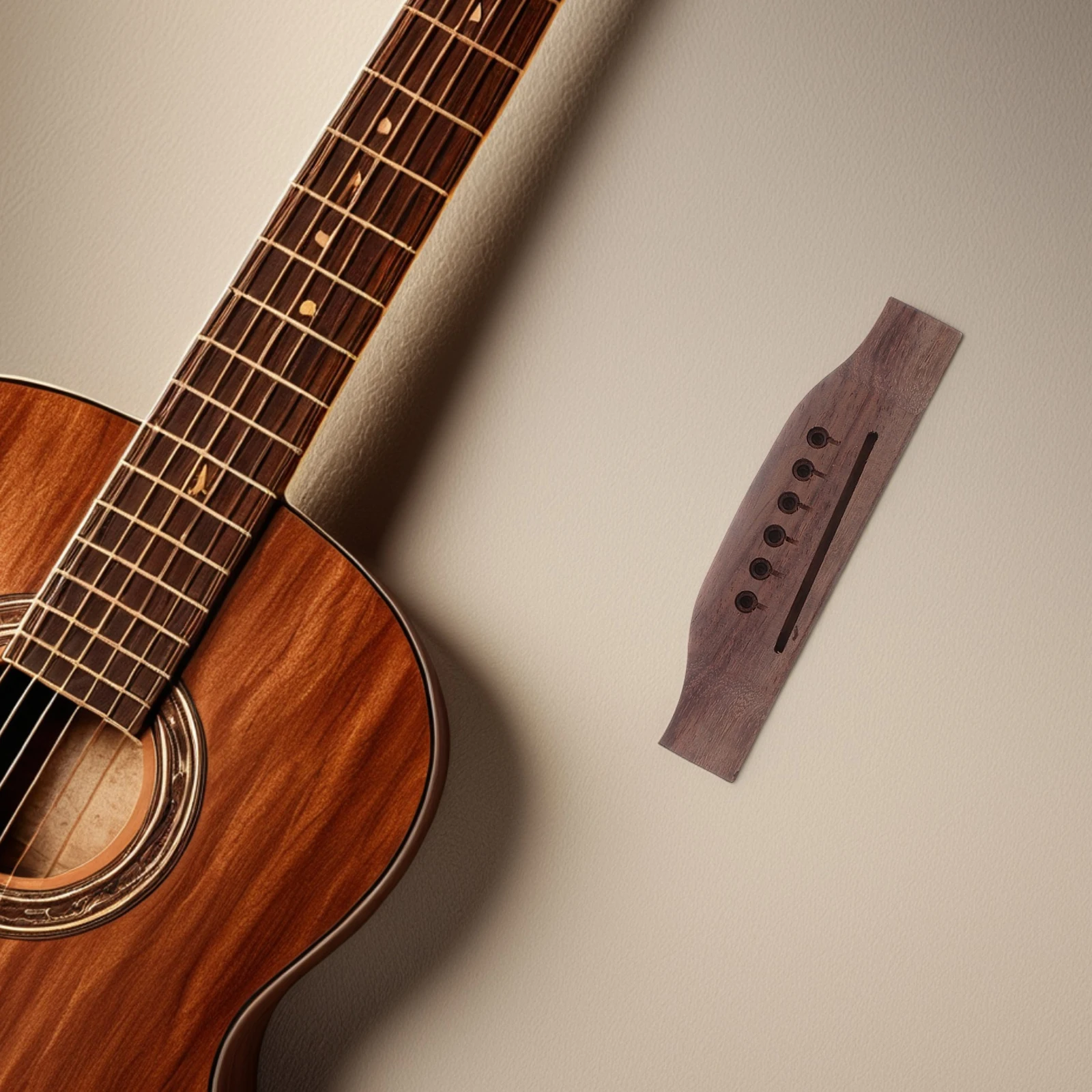 

Acoustic Guitar Bridge Replacement in Wood for Folk Guitar Enhanced Tone Quality Stable Structure Music Instrument Repair Part