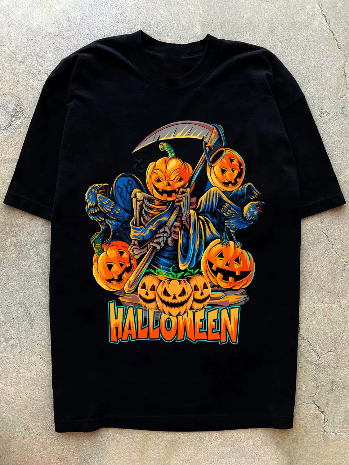 

Хэллоуин тыква розыгрыш в американском стиле хип-хоп хлопковая футболка с короткими рукавами с принтом летний мужской и женский повседневный свободный топ Y2k