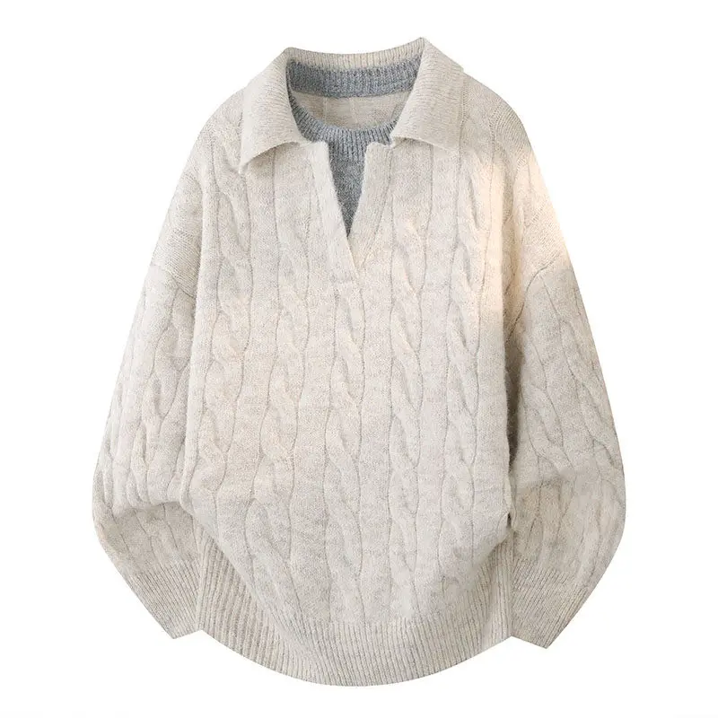 

Men's Thiened Knitted Long Sve Base irt Casual Faionable Autumn Winter Sle Comfortable Soft Polyester Blend Top