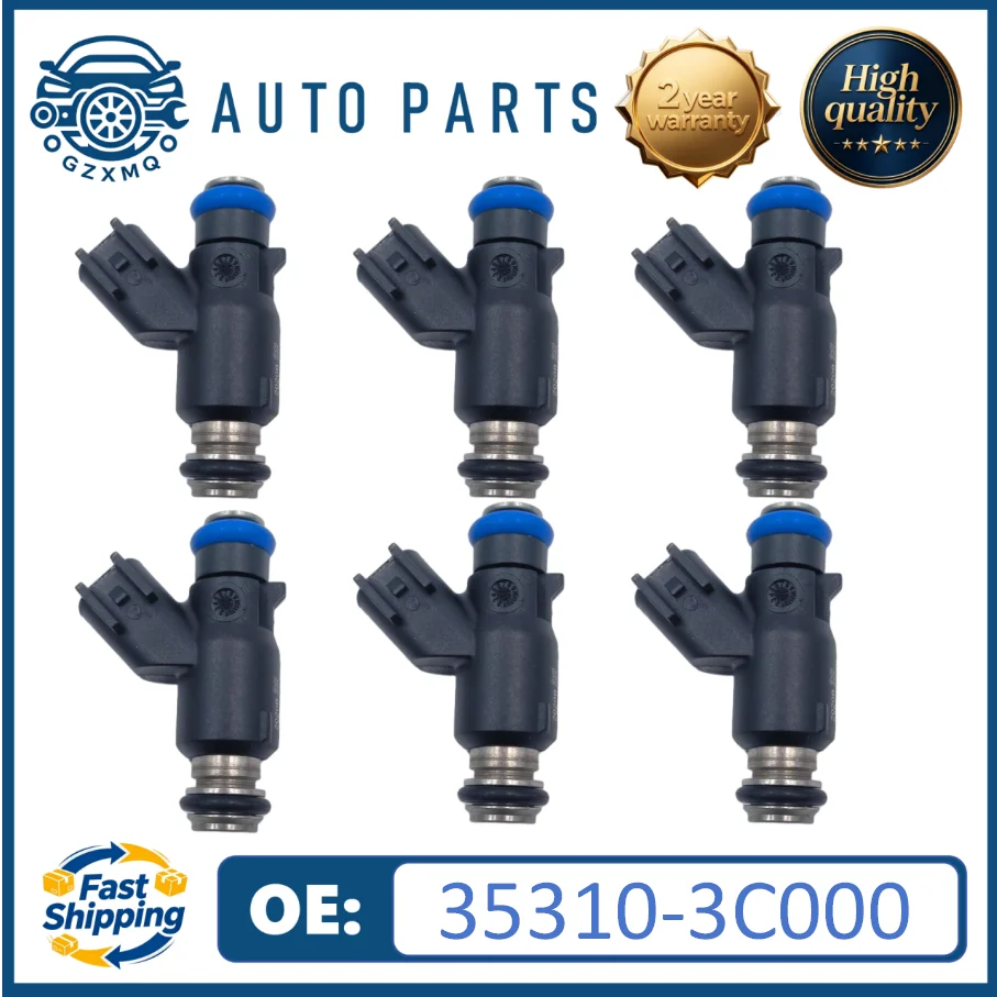 

35310-3C000 High quality 6pcs Fuel Injectors For Hyundai Veracruz Azera Genesis Sonata For Kia Sedona Sorento Amanti 3.3L 3.8L