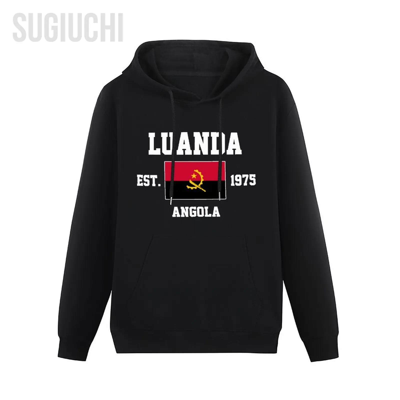 Men Women Hoodies Angola EST.1975 Luanda  Capital Hoodie Pullover Hooded Hip Hop Sweatshirt Cotton Unisex