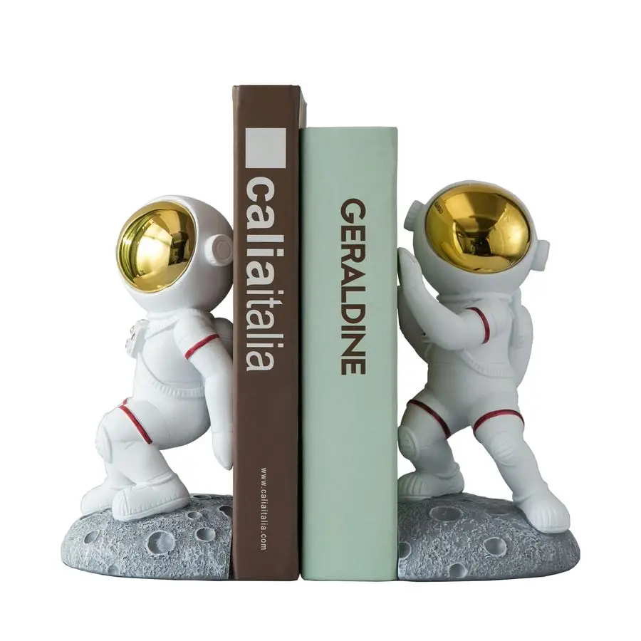 

Тематические подставки для книг на полки, подставки для книг в виде астронавта и луны для детской комнаты, декоративные ограничители для книг в виде планет, для тяжелых книг, универсальные