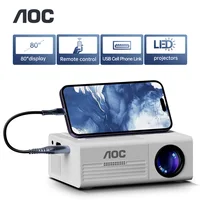Proyector inteligente AOC TFT LCD 1080P 1920*1080P Wifi Bluetooth Mini proyectores cine en casa teatro al aire libre Mini Proiettor portátil