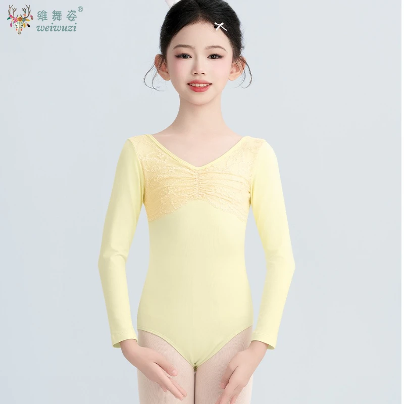 バレエダンスレースボディスーツセクシーでスリムなトップソフトで快適な練習服ヨガ体操トレーニングダンストップス