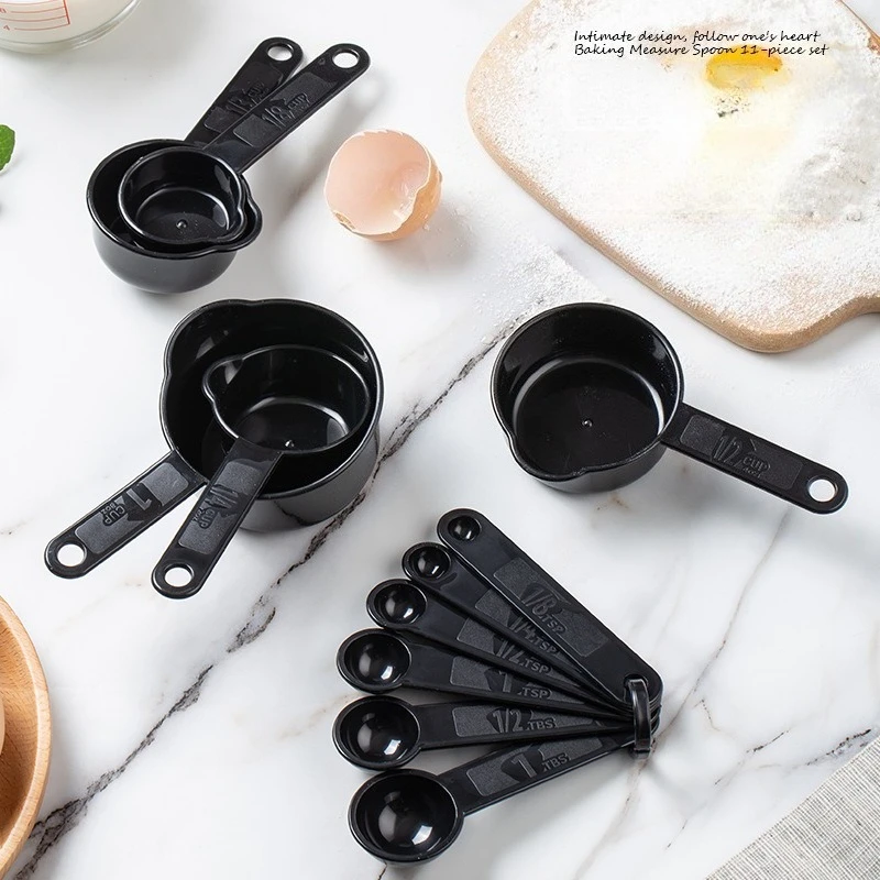 Juego de 10 piezas de cucharas y tazas medidoras, utensilio de cocina multiusos para pasteles, harina, ingredientes alimenticios, herramienta de medición precisa