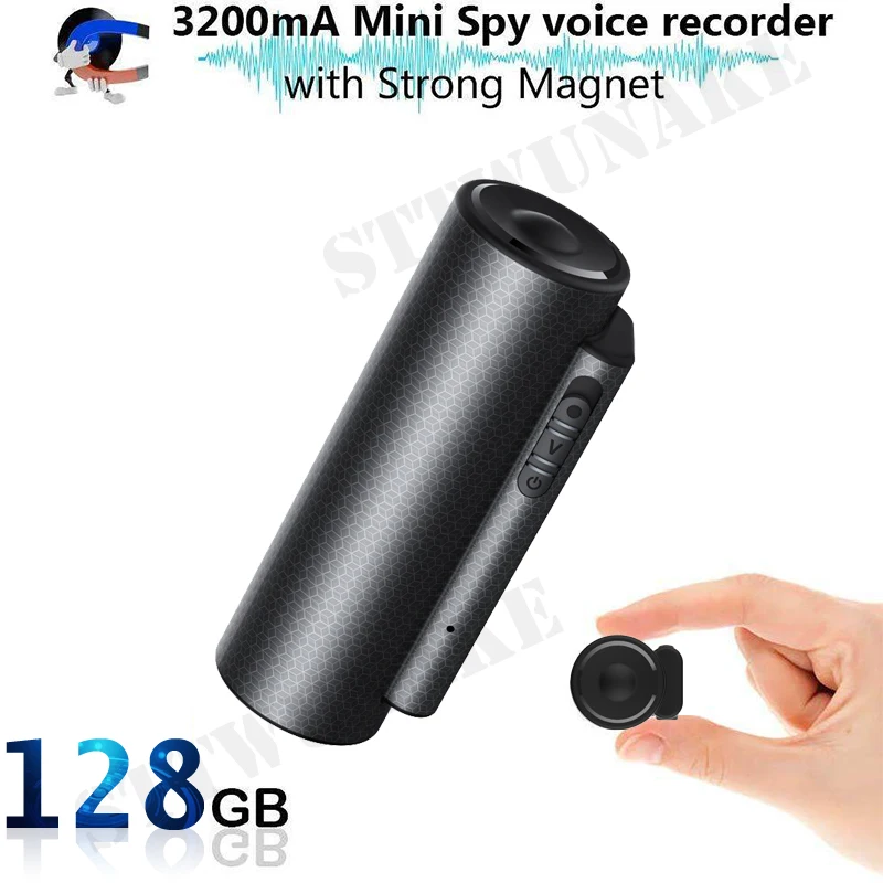 

500 Hours Time Mini Voice Activated Recorder Built-in Magnet Small Digital Audio Recording Device Sound Dictaphone STTWUNAKE