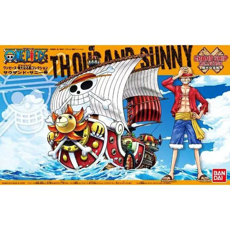 In Stock BANDAI ANIME ONE PIECE GRAND SHIP COLLECTION Thousand Sunny Assembly Plastic Model Kit Action Toys Figures Gift