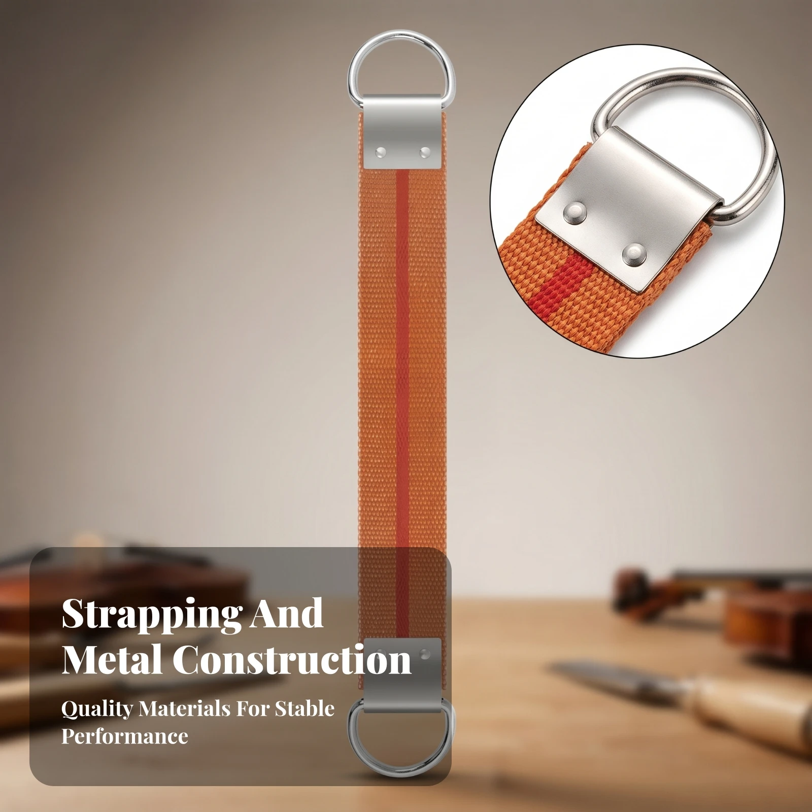 Viola Repair Strap Red Center Stripe Violin Maker Strap Metal Fittings Music Gear for Maintenance