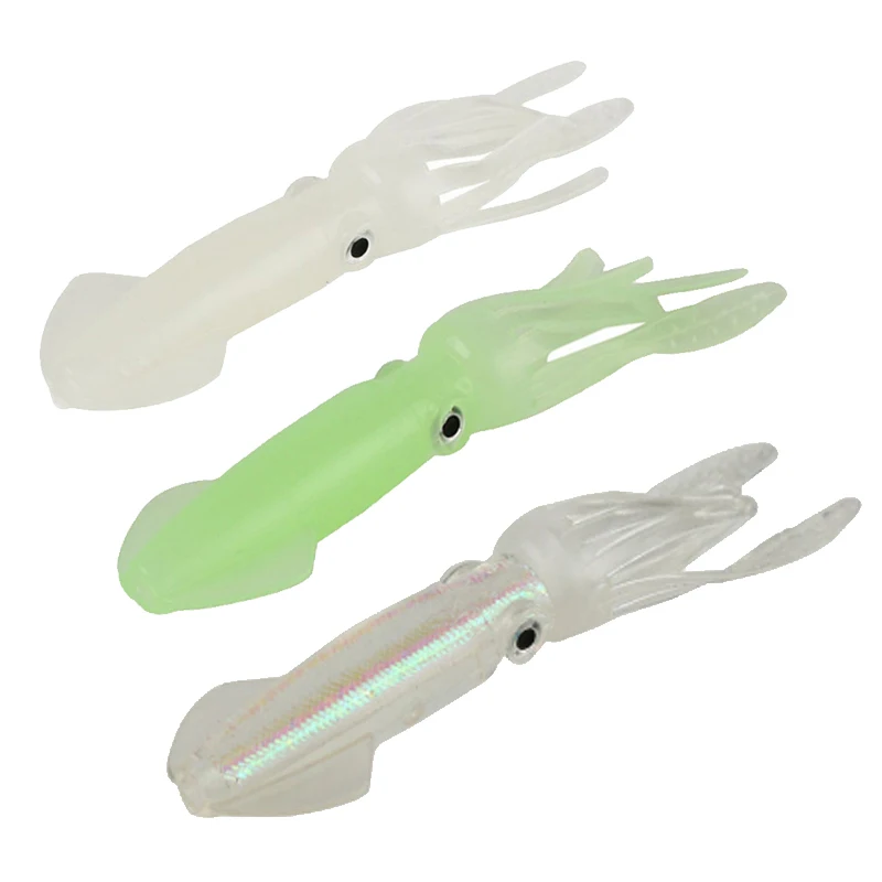 

Octopus Lures Squid Skirt Bait Glow in Dark Luminous Soft Trolling Fishing Lure for Tuna Marlin Dolphin Bass Lure