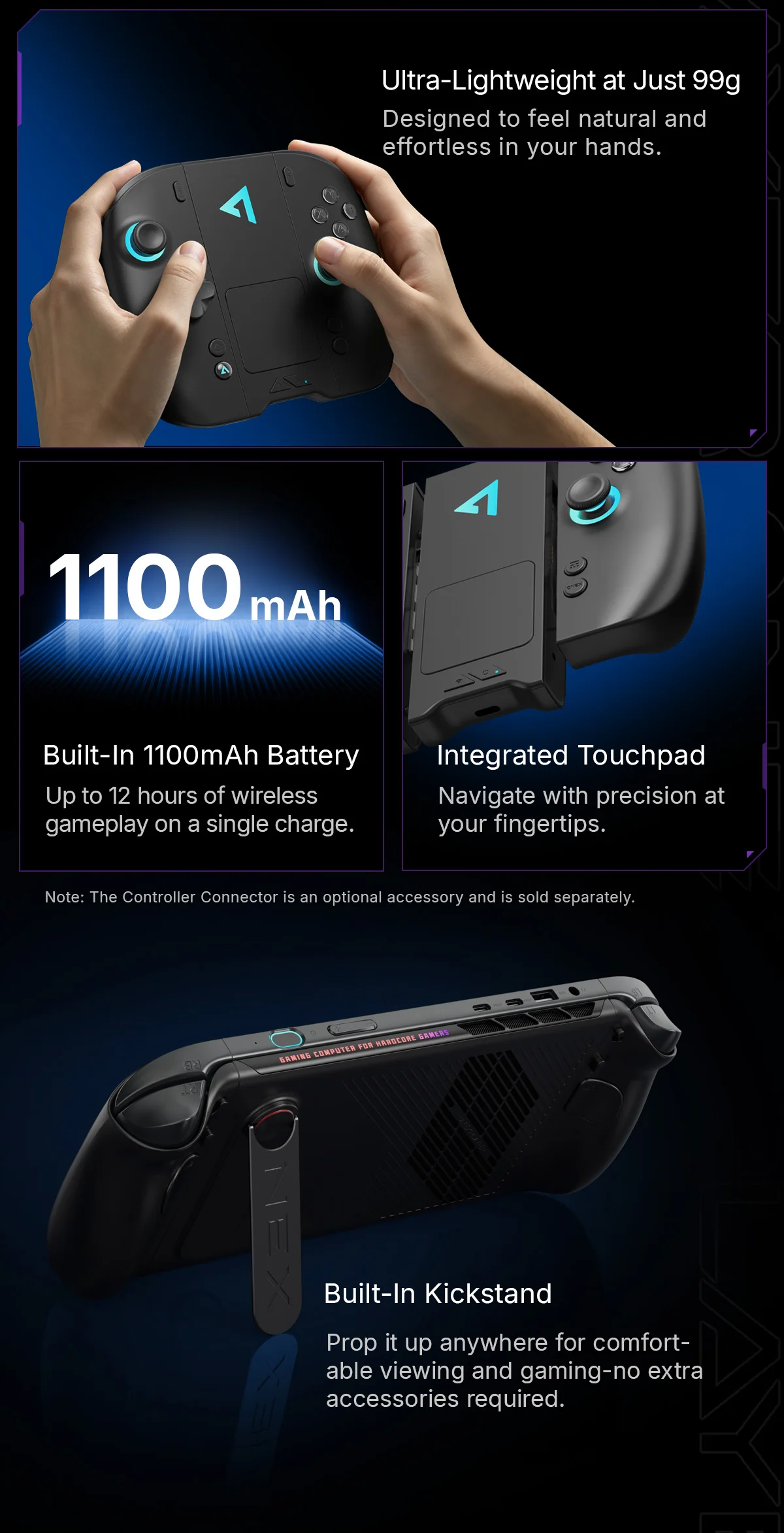 OneXPlayer 3 G3e 3-in-1 Windows Gaming Handheld 8.8 Inch 144Hz AMOLED Intel Arc G3 Extreme Portable Game Console